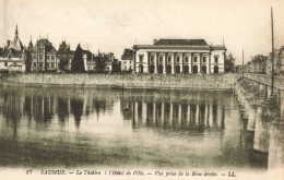 FRANCE - Saumur  - Le Théâtre - Hôtel De Ville -  Vue Prise De La Rive Droite - Carte Postale Ancienne - Saumur