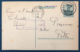 Belgique, Entier-carte (occupation) De Tournai 1916 + Censure Tournai - (A014) - Andere & Zonder Classificatie