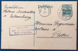 Belgique, Entier-carte (occupation) De Tournai 1915 + Censure Tournai - (A052) - Sonstige & Ohne Zuordnung