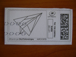 France Montimbrenligne Sur Fragment Avion Papier - Druckbare Briefmarken (Montimbrenligne)