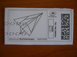 France Montimbrenligne Sur Fragment Avion Papier - Francobolli Stampabili (Montimbrenligne)