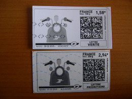 France Montimbrenligne Sur Fragment Scooter Postal LP + LV - Printable Stamps (Montimbrenligne)