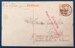 Belgique, Entier-carte (occupation) De Jumet 1917 + Censure - (A090) - Sonstige & Ohne Zuordnung