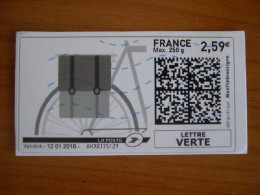 France Montimbrenligne Sur Fragment Vélo Facteur - Timbres à Imprimer (Montimbrenligne)