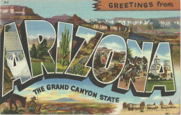 Greetings From Arizona The Grand Canyon State - Gran Cañon