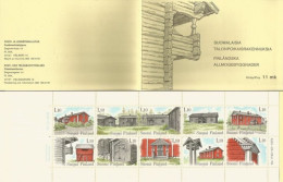 Finland Finnland Finlande 1979 Peasant Houses-museums Set Of 10 Stamps In Block In Booklet Mint - Museums