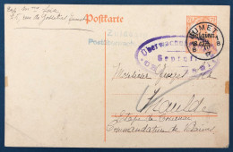 Belgique, Entier-carte (occupation) De Jumet 1917 + Censure Charleroi - (A183) - Autres & Non Classés