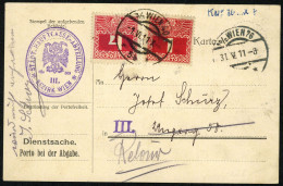 1911, Österreich, P 34, 36, Brief - Mechanische Afstempelingen