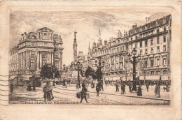 BELGIQUE  - Bruxelles  - Place De Brouckere - Animé - Carte Postale Ancienne - Piazze