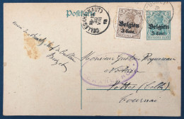 Belgique, Entier-carte (occupation) + Complément De Obaix-Buzet 1916 + Censure Charleroi - (A277) - Autres & Non Classés