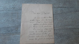 Lettre Signée Adressée à Alphonse Daudet Par Ernest Brigot Peintre élève De Courbet Marlotte - Pintores Y Escultores
