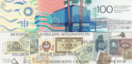 Finland Finnland Finlande 1985 Finnish Banknotes 100 Ann Set Of 10 Stamps In Block In Booklet Mint - Carnets