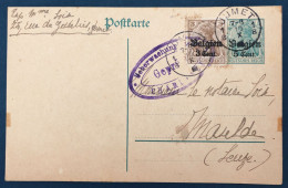 Belgique, Entier-carte (occupation) De Jumet 1916 + Complément, Censure Charleroi - (A330) - Altri & Non Classificati