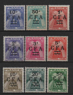 Réunion Cfa - 1949 - DOM TOM - Tb Taxe N°  36 à 44   - Neufs * - MLH - Impuestos