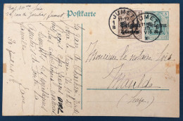 Belgique, Entier-carte (occupation) De Jumet 1916 + Complément, Censure Charleroi - (A338) - Sonstige & Ohne Zuordnung