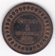 Protectorat Français. 5 Centimes 1907 A Paris , En Bronze , Lec# 76, UNC, Superbe - Tunesië