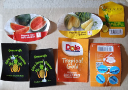 FRUITS,WATERMELON,CITRIC SOUTH AFRICA LABELS,PINEAPPLE CARDS-FRUGALP & GOLDEN PINAPPLE - Obst Und Gemüse