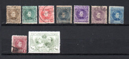 España   1901-07   .-   Y&T  Nº    212/216-218-223-239    ( B ) - Usados
