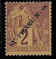 ZA0108a - St PIERRE MIQUELON -  STAMP -  Yvert  # 19 MINT  Hinged  MH - Neufs