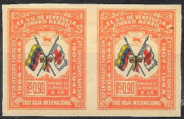 Venezuela: Coppia Non Dentellata, Not Notched Pair, Paire Non Dentelée - Timbres