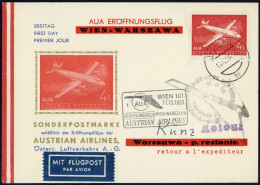 1958, Österreich, ANK 10, Brief - Mechanische Stempel