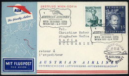 1959, Österreich, ANK 16, Brief - Matasellos Mecánicos