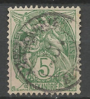 ALEXANDRIE N° 23 Vert-jaune CACHET ALEXANDRIE / Used - Used Stamps
