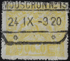Belgique 1920 COB TR112.  90 C Jaune Canari, Oblitéré Mouscron - Afgestempeld