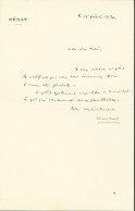 Guerre 40 Lettre Signature Autographe Pierre LAVAL Entête Sénat 15 2 1930 Gouvernement Vichy Homme D'état Fusillé - Politisch Und Militärisch