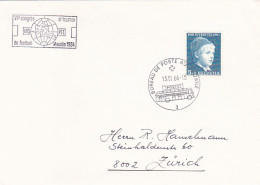 TRANSPORT, BUSS, MOBILE POST OFFICE POSTAMRK, CHILDREN STAMP ON COVER, 1964, SWITZERLAND - Bus