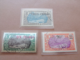 ETABLISSEMENT DE L'OCEANIE 1926/27 N°66/68 - OBLITERE AVEC CHARNIERE (Pochette Roses) - Used Stamps