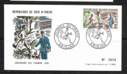 COTE D'IVOIRE 1961 FDC JOURNEE DU TIMBRE  YVERT N°197 - Côte D'Ivoire (1960-...)