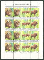 POLAND MNH ** 3415-3418 En Feuille Sheet FAUNE. BISON. ANIMAL - Feuilles Complètes