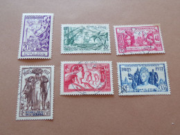 ETABLISSEMENT DE L'OCEANIE 1937 N°121/26 - OBLITERE AVEC CHARNIERE (Pochette Roses) - Used Stamps