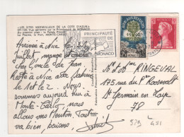 Timbres Yvert  N° 481 , 529 Sur CP , Carte , Postcard Du 04/08/70 - Cartas & Documentos