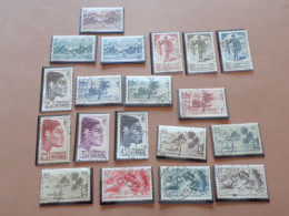 ETABLISSEMENT DE L'OCEANIE 1948 N°182/200 - OBLITERE AVEC CHARNIERE (Pochette Roses) - Used Stamps