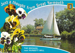 THE BROADS, HUNSETT MILL, NORFOLK, ENGLAND. UNUSED POSTCARD   Zf2 - Great Yarmouth