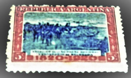 Argentina, 1920, Hissung (Battle Of) Belgrano, MNH. Michel # 243 ( Lousy Shot-excelent Stamp ) ! - Unused Stamps