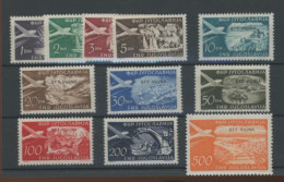 Trieste YU. Yv. Avions 21-31 * *. Cote 60,- €.  Postfrich - Mint/hinged