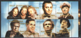 Finland Finnland Finlande 1999 Famous Finnish Actors Set Of 6 Stamps In Booklet Mint - Carnets
