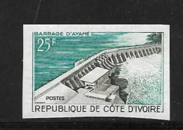 COTE D'IVOIRE 1961   BARRAGE D'AYAME NON DENTELE  YVERT N°200 NEUF MNH** - Côte D'Ivoire (1960-...)