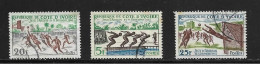 COTE D'IVOIRE 1961   JEUX D'ABIDJAN  YVERT N°201/203 OBLITERES - Côte D'Ivoire (1960-...)