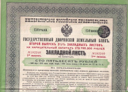 Russia  - 1898 -  150 Rubles  - 3,5% Loan  Nobility Bank.. - Rusia