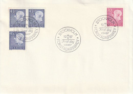 ZSueFdc-D022 - SUEDE 1967 - La  Superbe  ENVELOPPE  FDC  'PREMIER  JOUR'  Du  16-06-1967  --  Roi  Définitif  Gustave VI - Covers & Documents