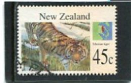 NEW ZEALAND - 1994   45c  TIGER  FINE USED - Used Stamps