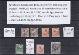 ÄGYPTEN - EGYPT - EGYPTIAN - ÄGYPTOLOGIT - DYNASTIE - ÜNABHANGIGKEIT  1922  - MNH - UMM - Ongebruikt