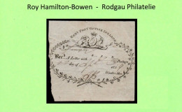 1829 "Window Man" Receipt For 2/3, Dated September 22nd, Initialled "A.B.", Border Just Touched At Left, Some Adherence - Préphilatélie