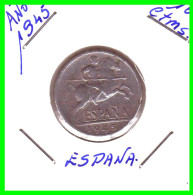 ESPAÑA MONEDA 10 CTS. FRANCO 1945 ESTADO ESPAÑOL ALUMINIO. - 10 Céntimos