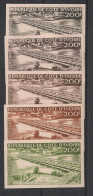 COTE D'IVOIRE - 1959 - PA N°YT. 19 - Pont - 5 Essais Non Dentelé / Imperf. Essays - Neuf Luxe ** / MNH - Côte D'Ivoire (1960-...)