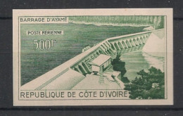 COTE D'IVOIRE - 1959 - PA N°YT. 20 - Barrage - Essai Non Dentelé / Imperf. Essay - Neuf Luxe ** / MNH - Côte D'Ivoire (1960-...)